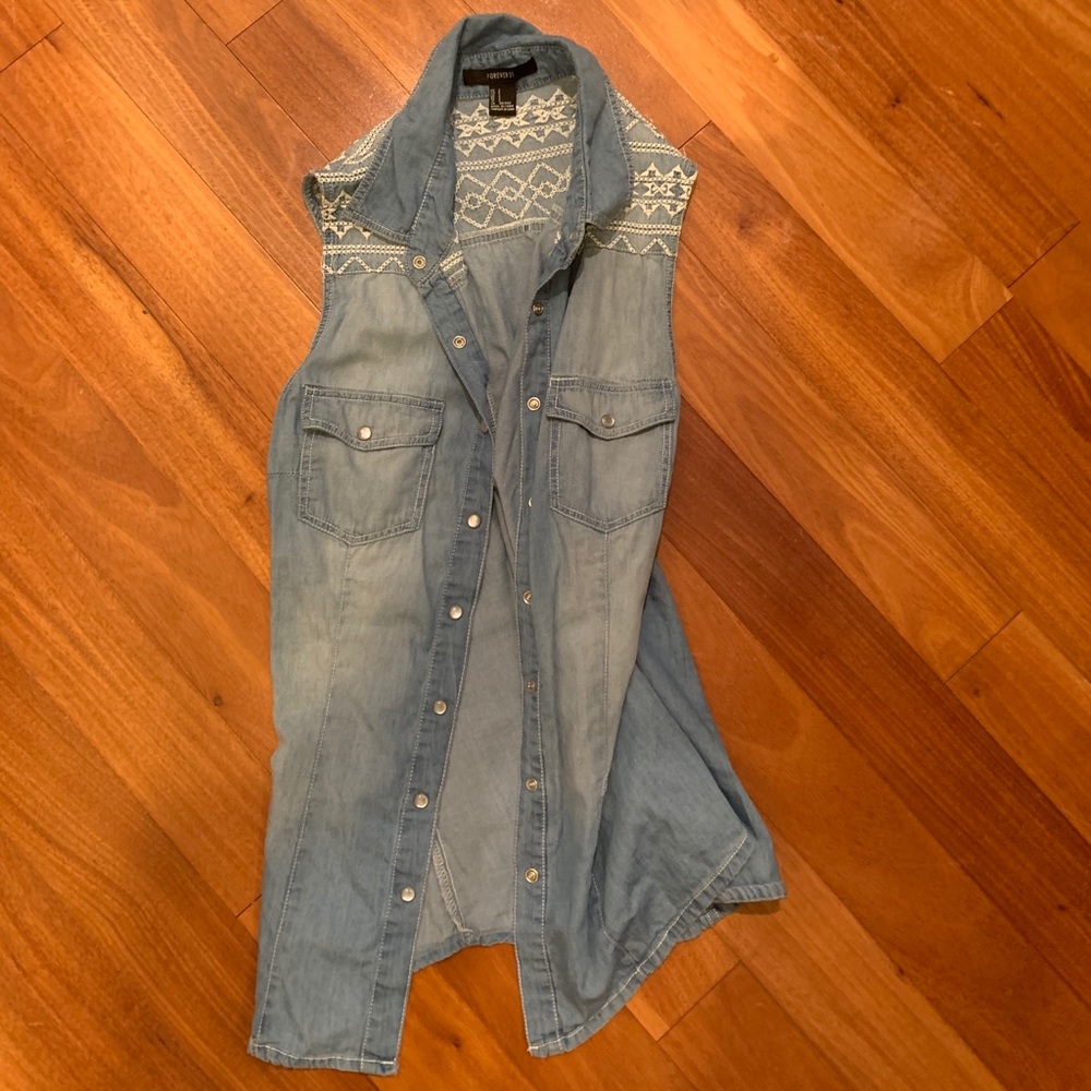 Forever 21 denim vest